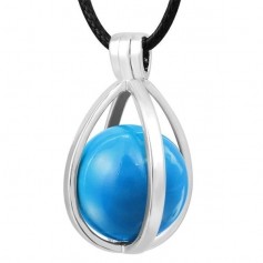 Collier bola de grossesse œuf avec boule bleue