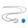 Collier bola de grossesse œuf avec boule bleue