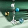 Collier bola de grossesse arbre généalogique avec boule bleue