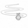 Collier bola de grossesse hibou et boule rose