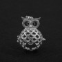 Collier bola de grossesse hibou et boule rose