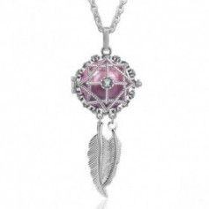 Collier bola de grossesse attrape-rêves étoile boule mauve