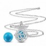 Collier bola de grossesse ailes d’anges cristaux boule bleue