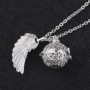 Collier bola de grossesse boule de fleurs aile d'ange et boule bleue