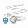 Collier bola de grossesse marguerites boule bleue