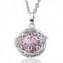 Collier bola de grossesse marguerites boule rose