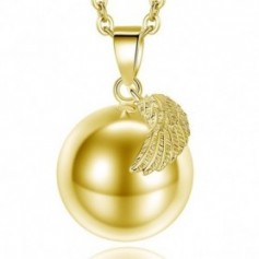 Bola de grossesse pendentif boule dorée et aile d’ange 