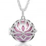 Collier bola de grossesse fleur de lotus avec boule violette