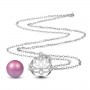 Collier bola de grossesse fleur de lotus avec boule violette