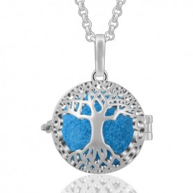 Collier bola de grossesse arbre avec boule bleue