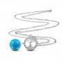 Collier bola de grossesse arbre avec boule bleue