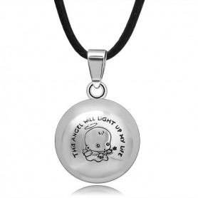 Collier bola de grossesse cordon avec boule motif ange