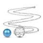 Collier bola de grossesse lotus avec boule bleue
