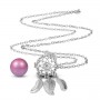 Collier bola de grossesse en forme d’attrape-rêves avec boule rose