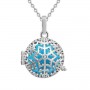 Collier bola de grossesse flocon de neige avec cristal